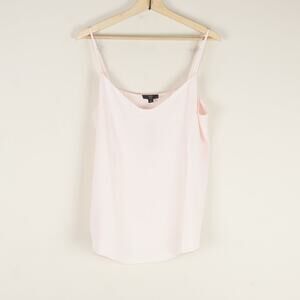 New J Crew 365 Satin Pink Camisole Relaxed Lightweight Tank Top Womens 12 Tall
